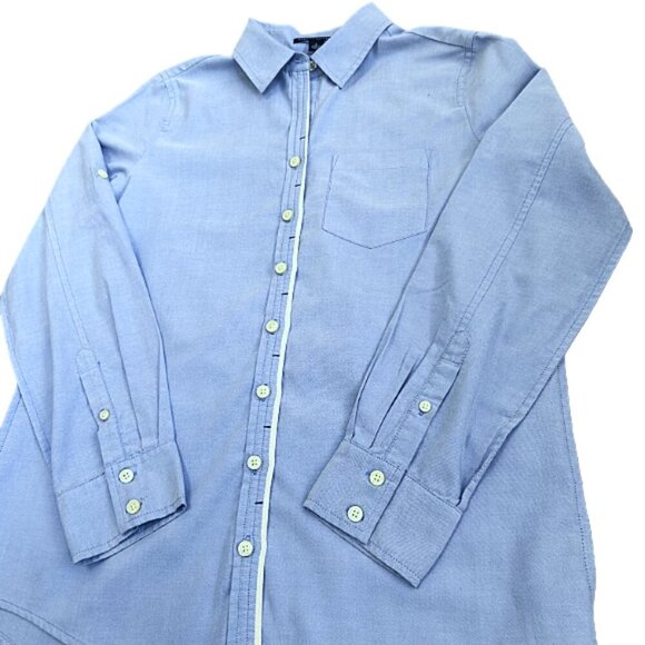 NWT Banana Republic Sky Blue Cotton Button-Up Long Sleeve Shirt S Classic Work - Picture 3 of 9